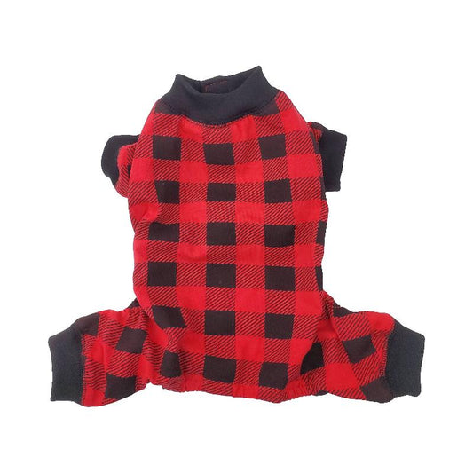 HD Lightweight Red Buffalo Check Pet Pajamas