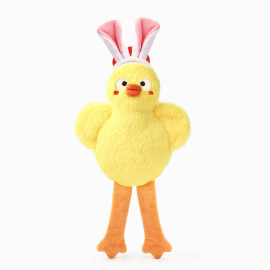 Hoppin' Easter Bunny Ears Chick Plush Dog Toy
