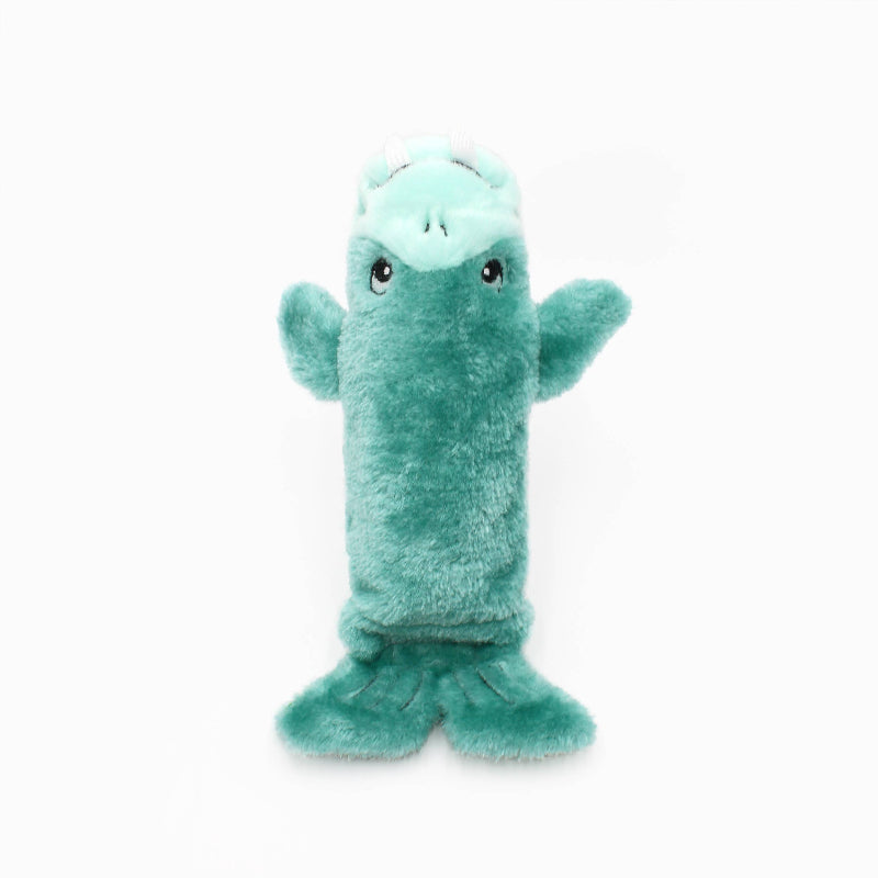 Bottle Crusherz Teal Walrus Plush Dog Toy