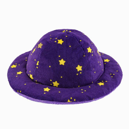 Space Paws Purple Orange Flip the UFO Plush Dog Toy