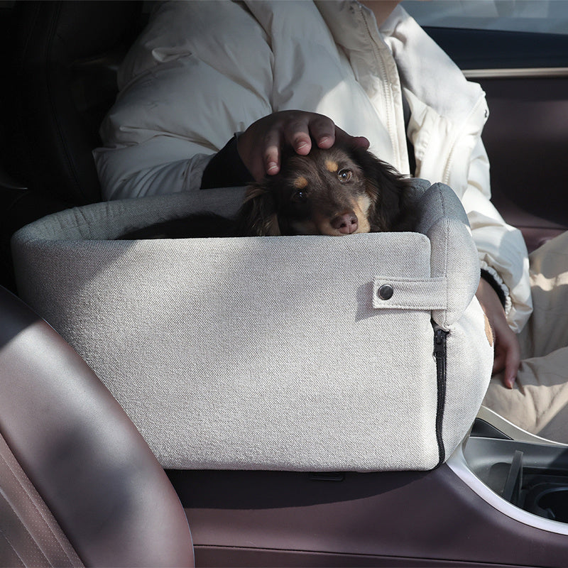 Dog Car Seat - Central Console Carrier for Small Pets