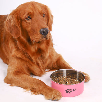 Stainless Steel Dog Bowl Large Capacity Anti-tumble Cat Bowl