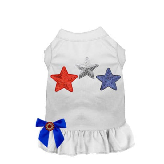 Red White & Blue Stars Pet Dress
