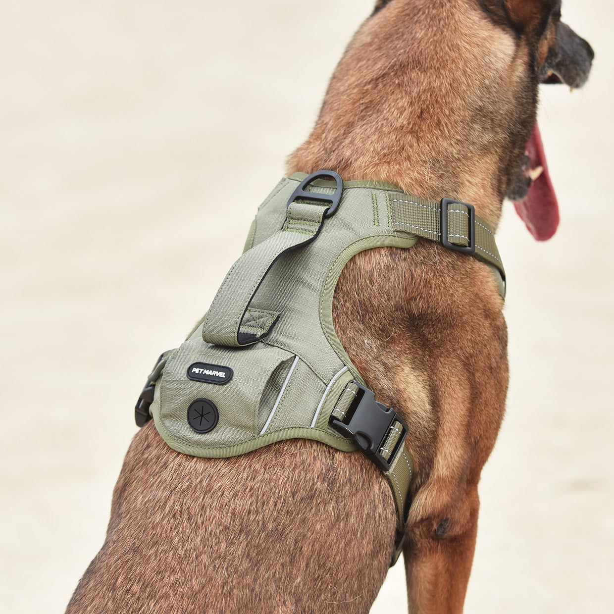 Tactical Dog Harness - No-Pull Vest with Poop Bag Holder