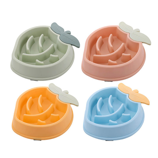 Pet Dog Feeding Bowls Eating Feeder Dish Prevent Obesity Pet