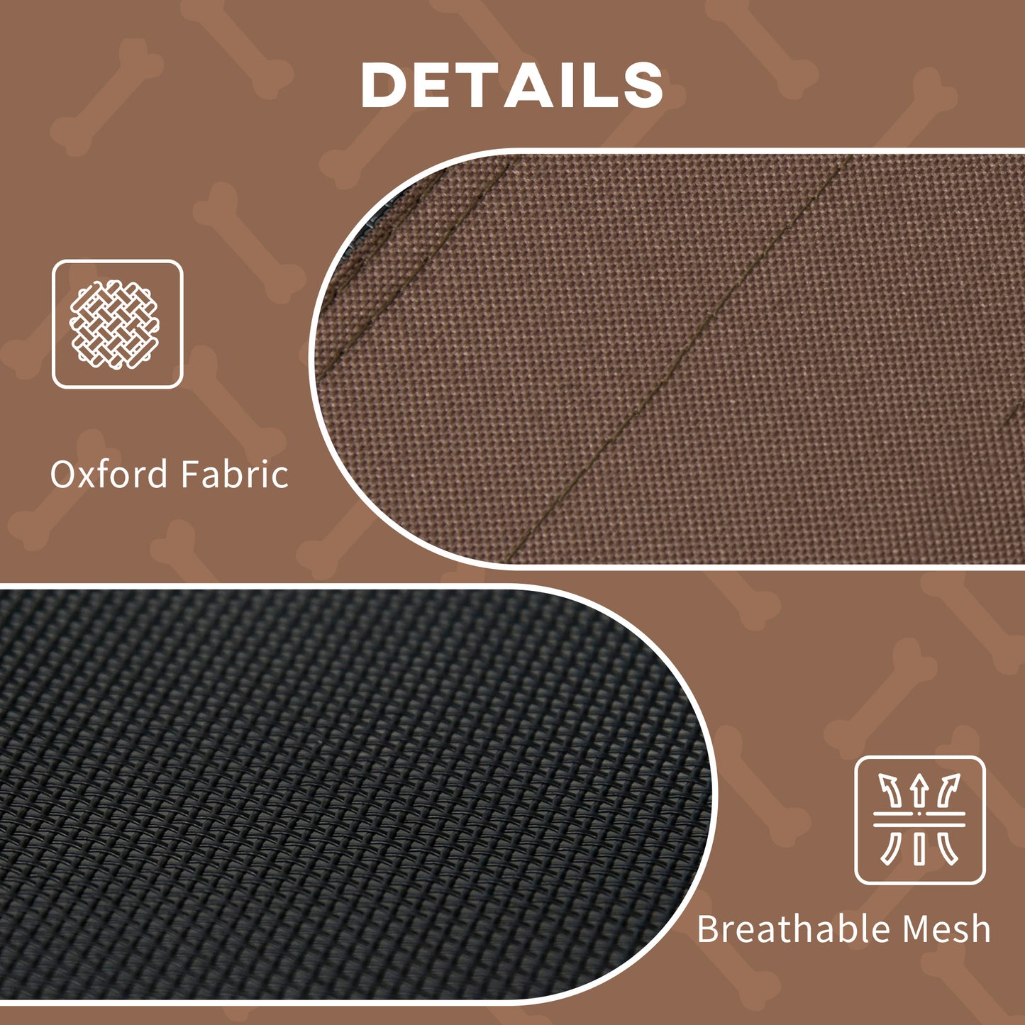 36" Elevated Outdoor Dog Bed with Canopy - Coffee