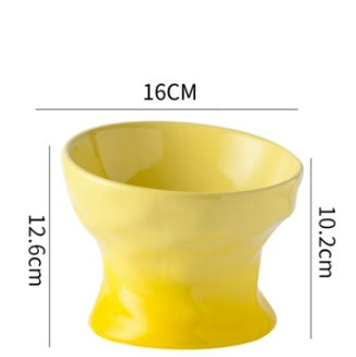 Cat Bowl High Ceramic Protection Cervical Spine Dog Food