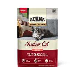 Acana Indoor Cat Food with 75% animal ingredients, grain free indoor cat food for healthy cats