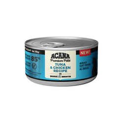 Acana Tuna and Chicken Recipe Grain Free Wet Cat Food in a 3 oz can for adult cats