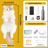 Fairy Light Calico Cat Backpack ?Handmade Glowing Plush Gift