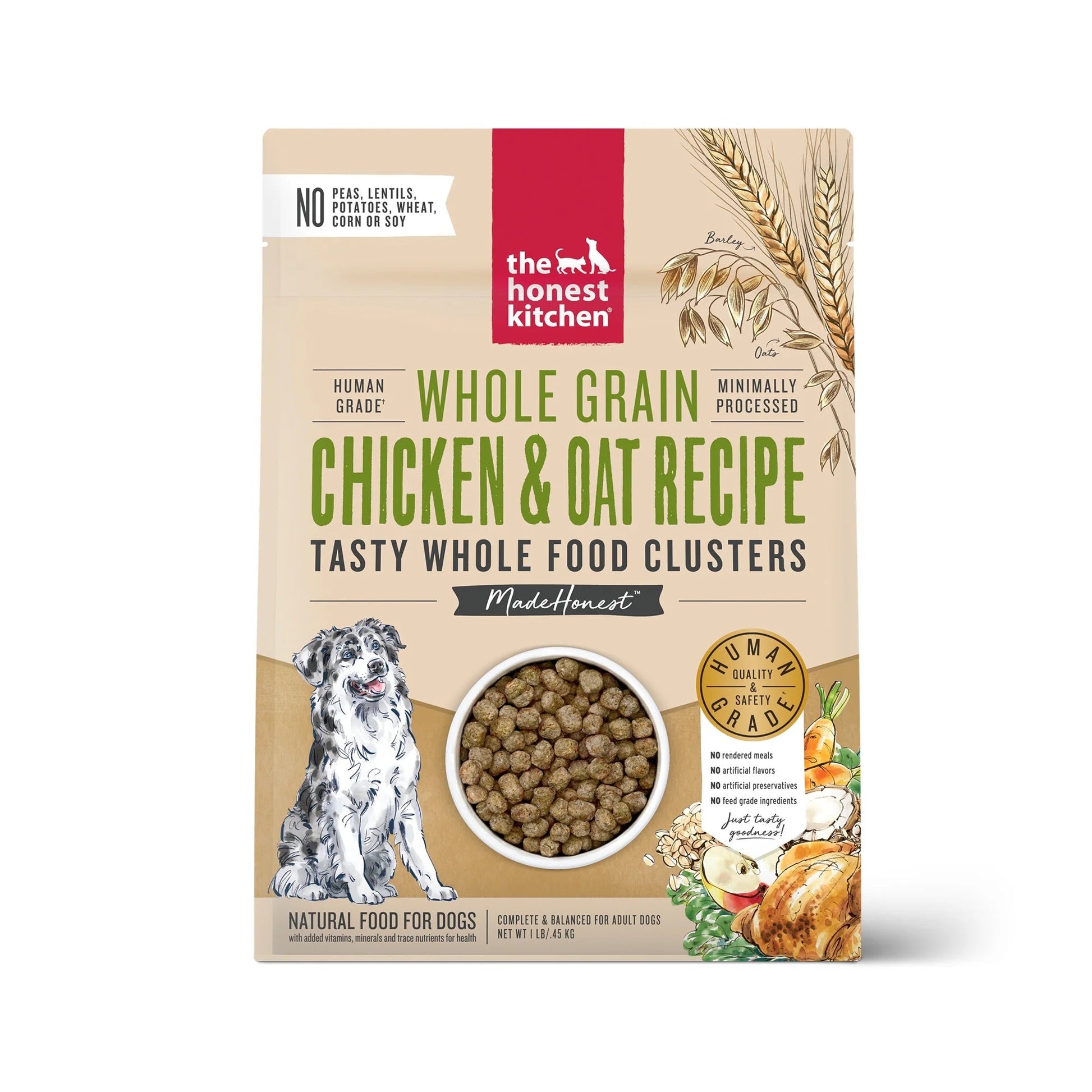 Honest Kitchen Clusters Whole Grain Chicken & Oat Dog Food - Honest Kitchen Dry Dog Food - The Family Pet