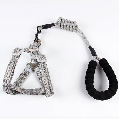 Nylon Pitted Fashion Pet Leash Dog Chest Strap Round Rope