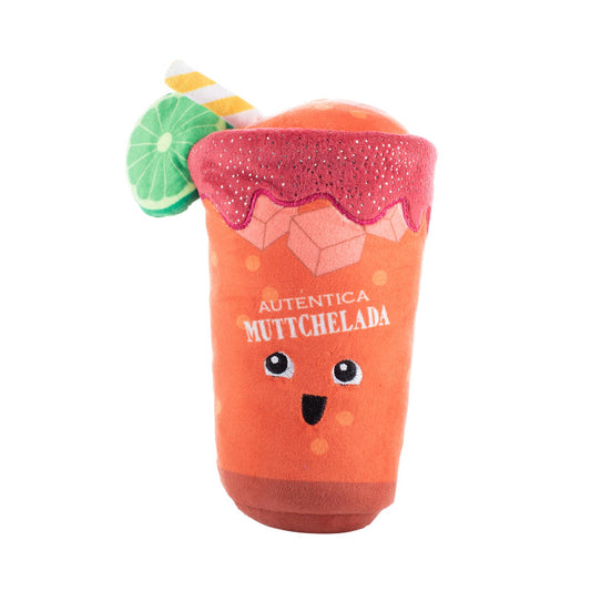 Muttchelada with Lime Adornment Plush Squeaky Dog Toy