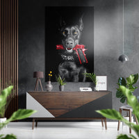 Dog and Gun Brushed Aluminum Dibond Wall Art
