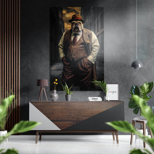 Inspector Dog Brushed Aluminum Dibond Wall Art