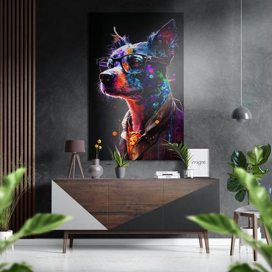 Dog Brushed Aluminum Dibond Wall Art