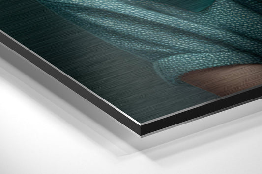 Lady Dog Brushed Aluminum Dibond Wall Art