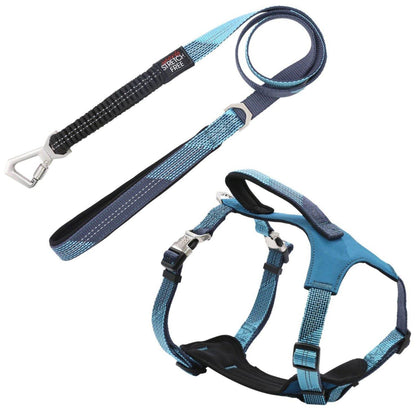 Purrfect Pet Kingdom Adjustable Dog Harness for Walking Medium Blue Purrfect Pet Kingdom