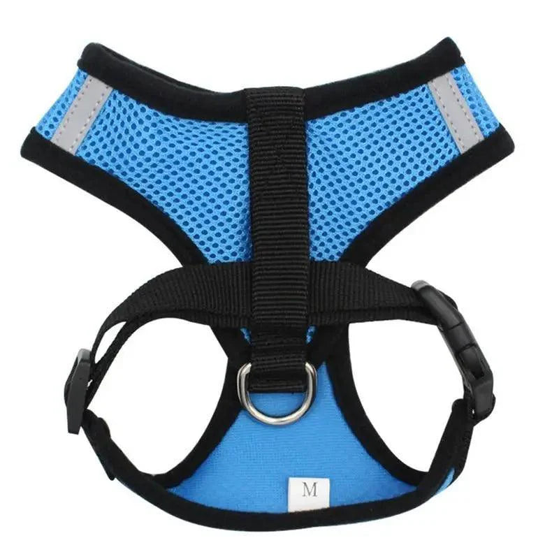 Purrfect Pet Kingdom Adjustable Dog Harness No-Pull Pet Harness Soft Padded Dog V (Black, M) - Premium Dog Harnesses