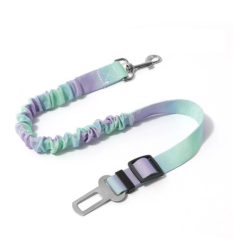 Colorful adjustable pet car seat belt designed for safe travel with your cat