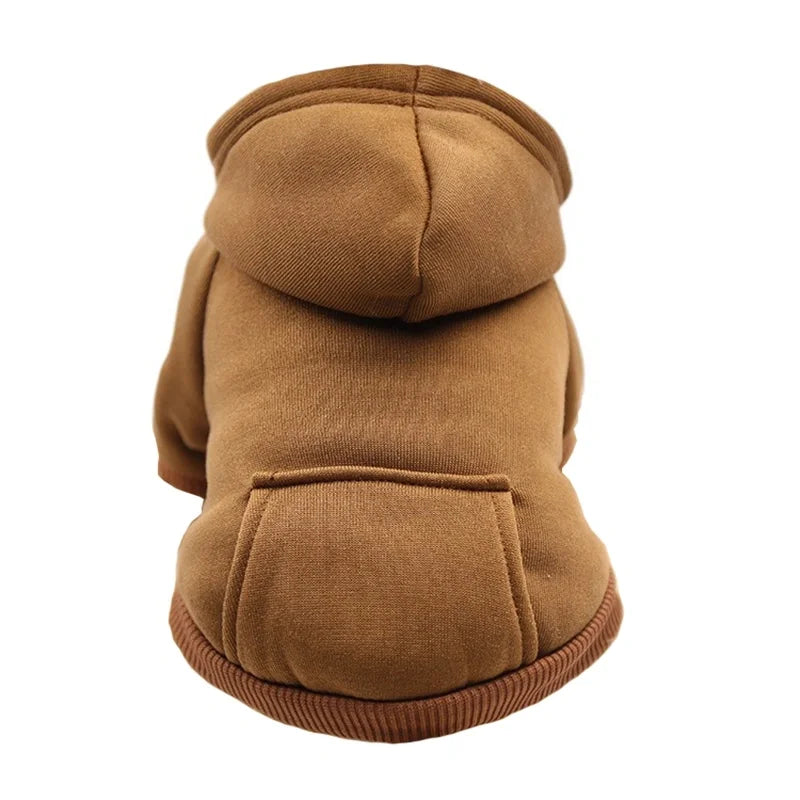 Winter Pet Dog Clothes Hoodies Warm Sweater with Pockets Coat Outfit Puppy Jacket Pet Costume Chihuahua Sweatshirt Pet Supplies