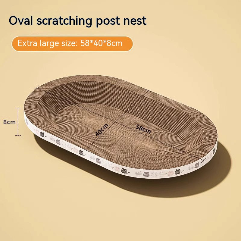 Purrfect Pet Kingdom Cat Scratch Board And Cat Nest Integrated, Wear-resistant An (Cat Scratch Board, Round Extra Large) - Premium Cat Scratching