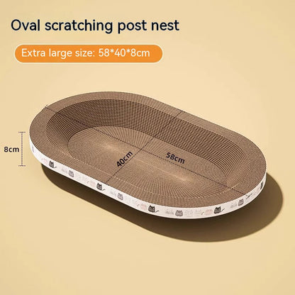 Purrfect Pet Kingdom Cat Scratch Board And Cat Nest Integrated, Wear-resistant An (Cat Scratch Board, Round Extra Large) - Premium Cat Scratching