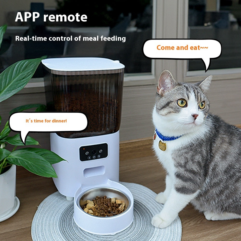5L Smart WiFi Automatic Pet Feeder with Stainless Steel Bowl