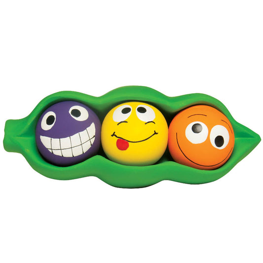 Three Peas in a Pod Latex Dog Chew Toy - 7.5"