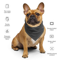 Sebastian & Clementine Gray Cross Bandana For Dogs and Cats