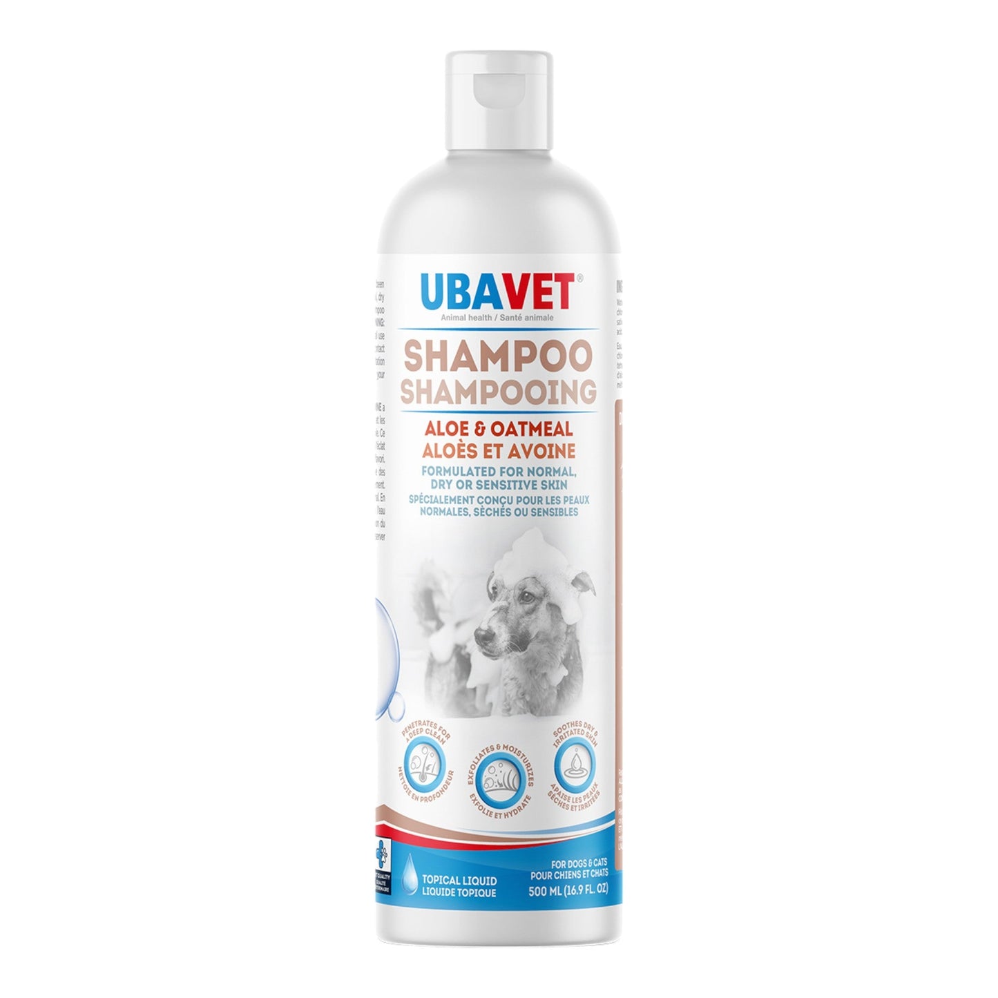 UBAVET Aloe & Oatmeal Shampoo for Dogs & Cats – Gentle,