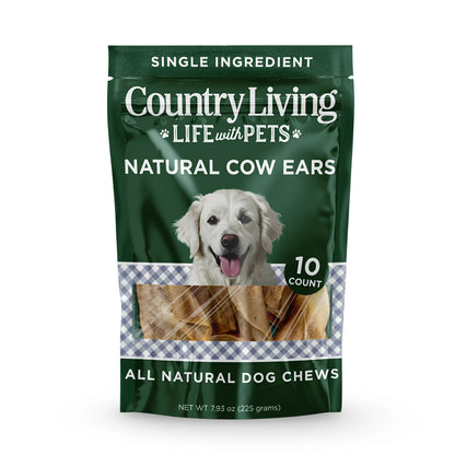 American Pet Supplies - Country Living Natural Cow Ears Dog Chews ? 10 Count Bag ? All-Natural, Single-Ingredient, Long-La...