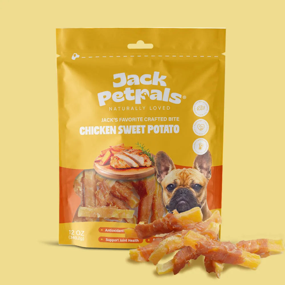 American Pet Supplies - Jack PetPals Crafted Bite Chicken Sweet Potato Dog Treats (12oz) - Dog Treats