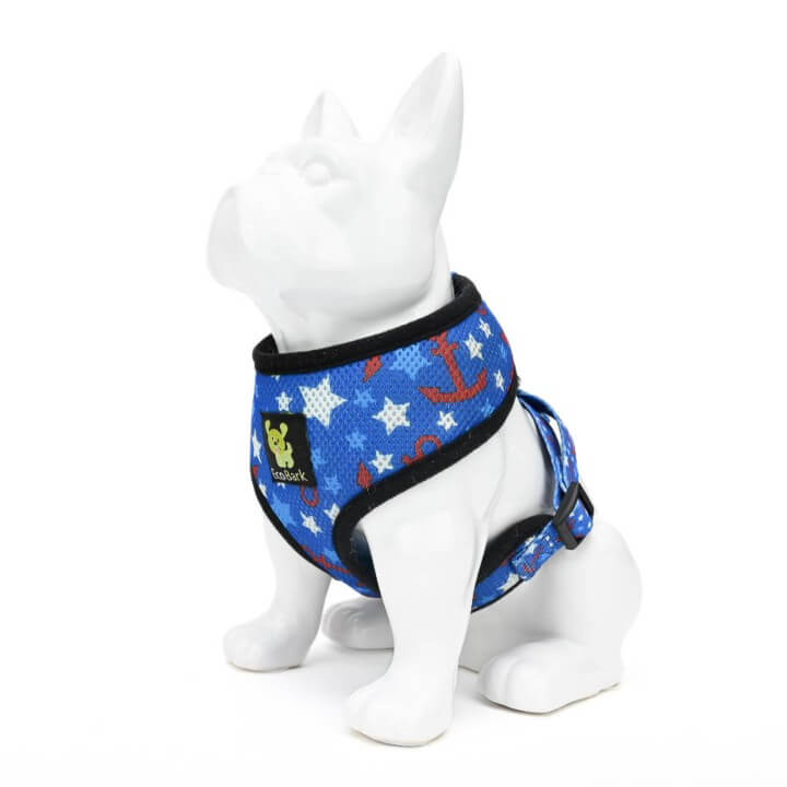 Dog Harness EcoBark Nautical Harness Over-the-Head Soft Mesh - gallery product image for dog harness