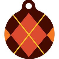 Argyle Fall HD Dog ID Tag