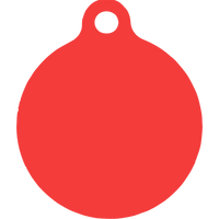 Red Argyle HD Dog ID Tag