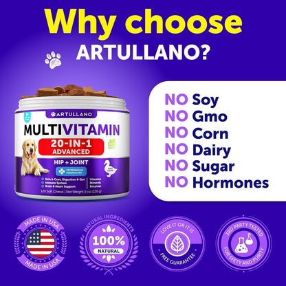 Purrfect Pet Kingdom Dog Multivitamin Chewable Supplements 20-in-1 Purrfect Pet Kingdom