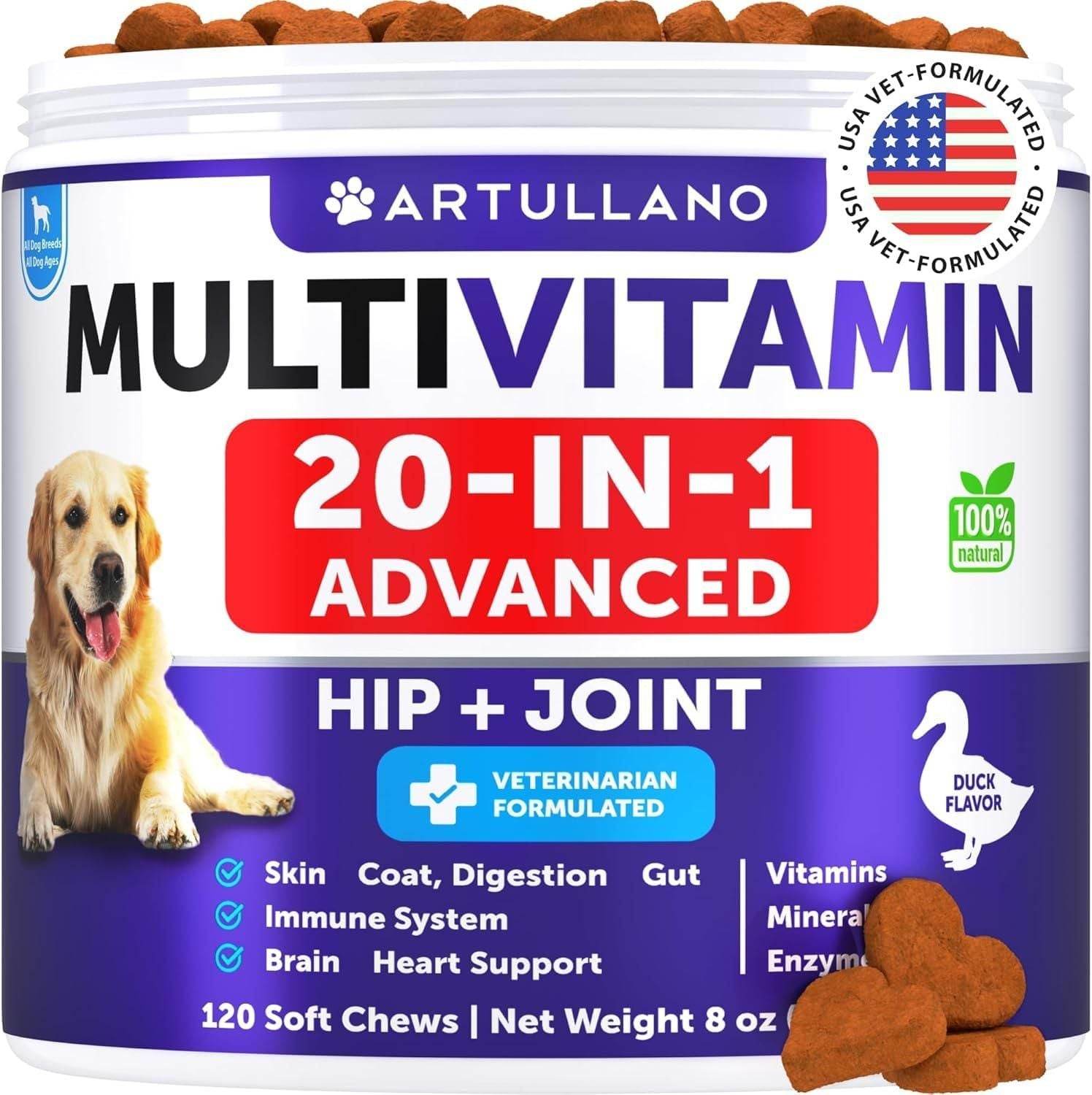 Purrfect Pet Kingdom Natural Dog Vitamins for Immune System 20-in-1 Artullano Purrfect Pet Kingdom