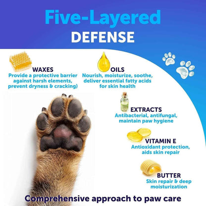 Royal paw moisturizer for cats and dogs five-layered defense with waxes oils extracts vitamin E and butter for paw protection