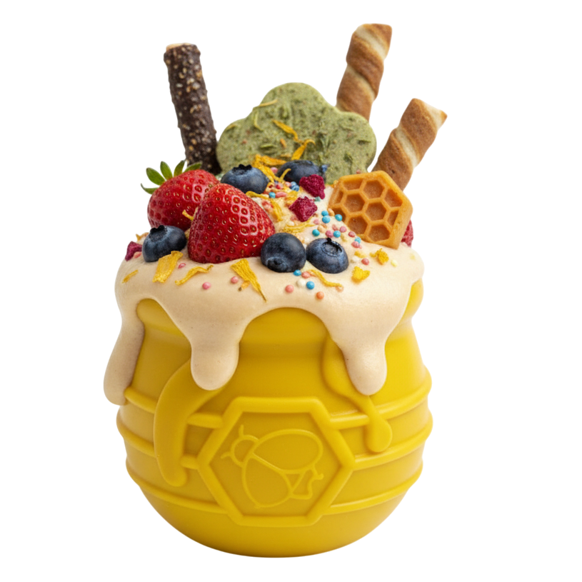 Honey Pot Dog eCup Treat Dispenser | Durable PUP-X Rubber