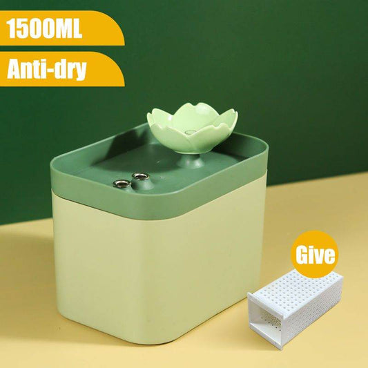 Purrfect Pet Kingdom 1.5L Automatic Cat Waterer - Portable, Anti-Dry China USB Green Anti-dry Purrfect Pet Kingdom