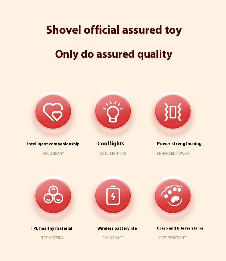 Tail Chasers automatic cat ball toy with cool lights and bite-resistant TPE material for playful cats