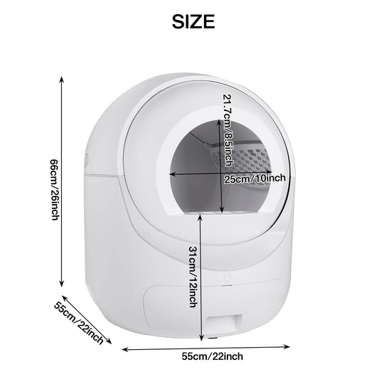 Purrfect Pet Kingdom Automatic Cat Litter Box with Efficient Cleaning Purrfect Pet Kingdom