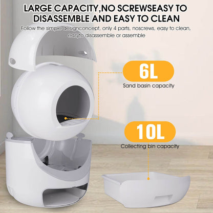 Purrfect Pet Kingdom Automatic Cat Litter Box with Efficient Cleaning Purrfect Pet Kingdom