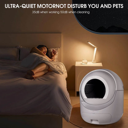 Purrfect Pet Kingdom Automatic Cat Litter Box with Efficient Cleaning Purrfect Pet Kingdom