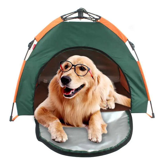 Purrfect Pet Kingdom Automatic Dog Tent with Easy Setup orange Purrfect Pet Kingdom