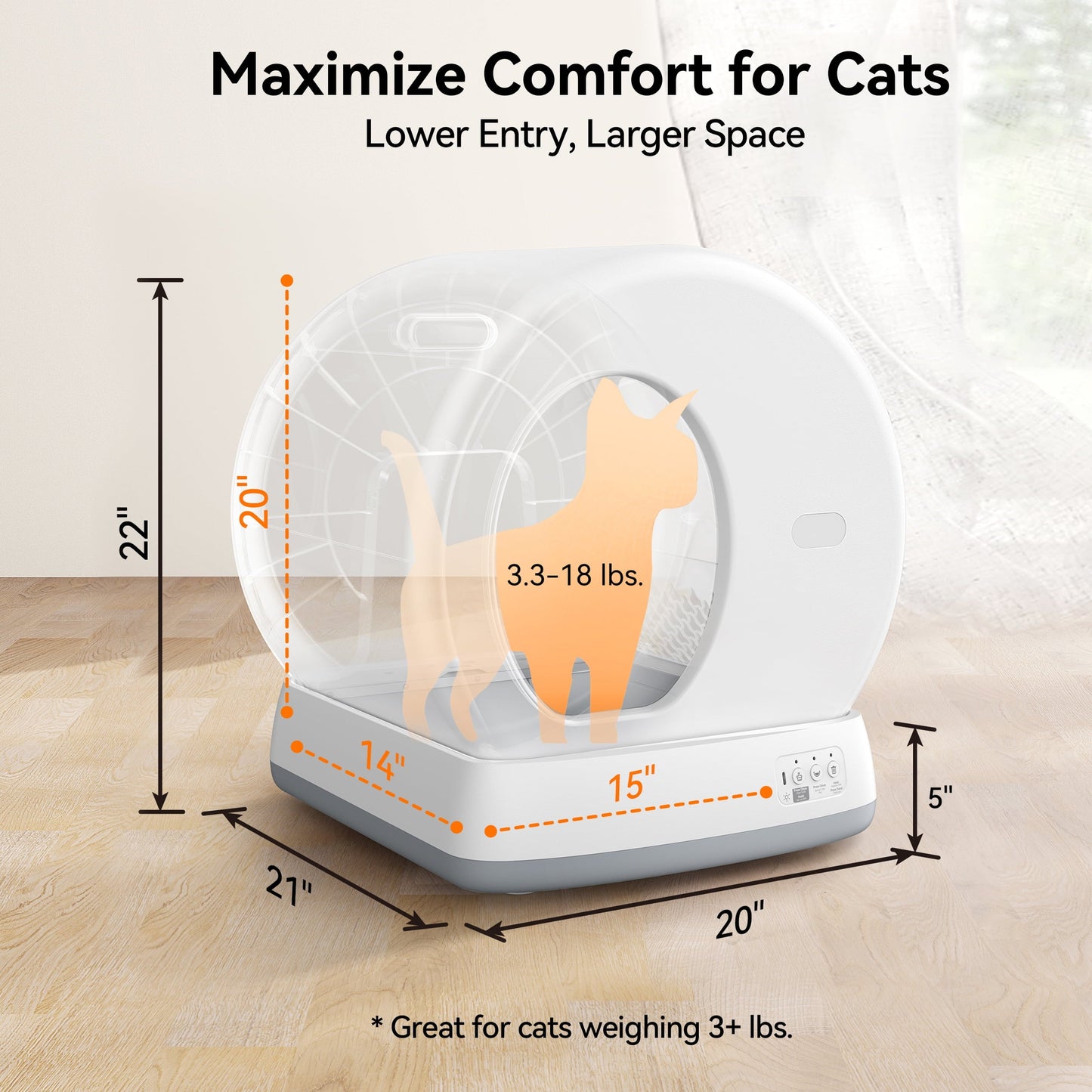 Purrfect Pet Kingdom Automatic Litter Box for Multiple Cats with Large Space for Comfort and Easy Access
