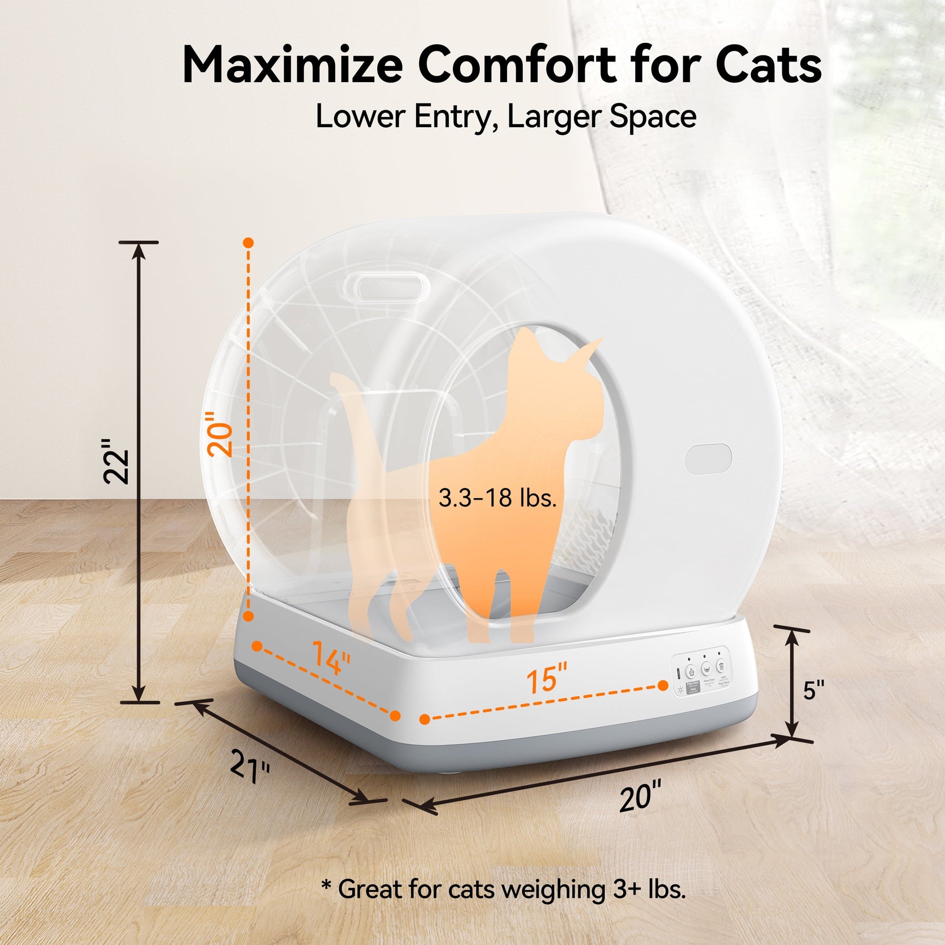 Purrfect Pet Kingdom Automatic Litter Box for Multiple Cats with Large Space for Comfort and Easy Access