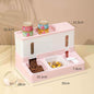 Purrfect Pet Kingdom pink and white automatic pet feeder with dual compartments and capacity indicators