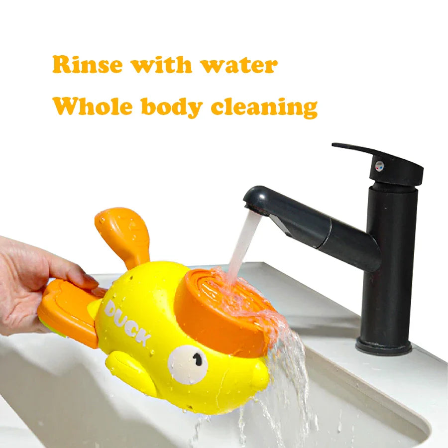 GBS Online Sales automatic pet treat dispenser in the shape of a duck for easy cleaning under running water